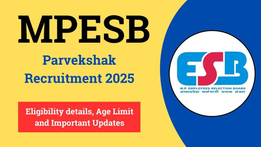 MPESB Parvekshak Recruitment 2025