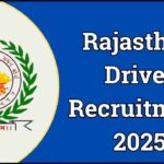 Rajasthan Driver Recruitment 2025