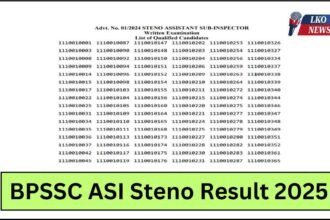 BPSSC ASI Steno Result 2025