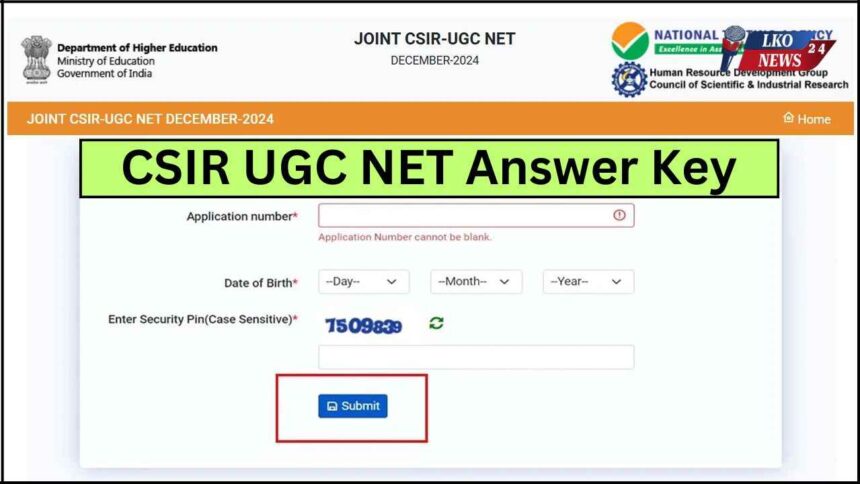 CSIR UGC NET Answer Key